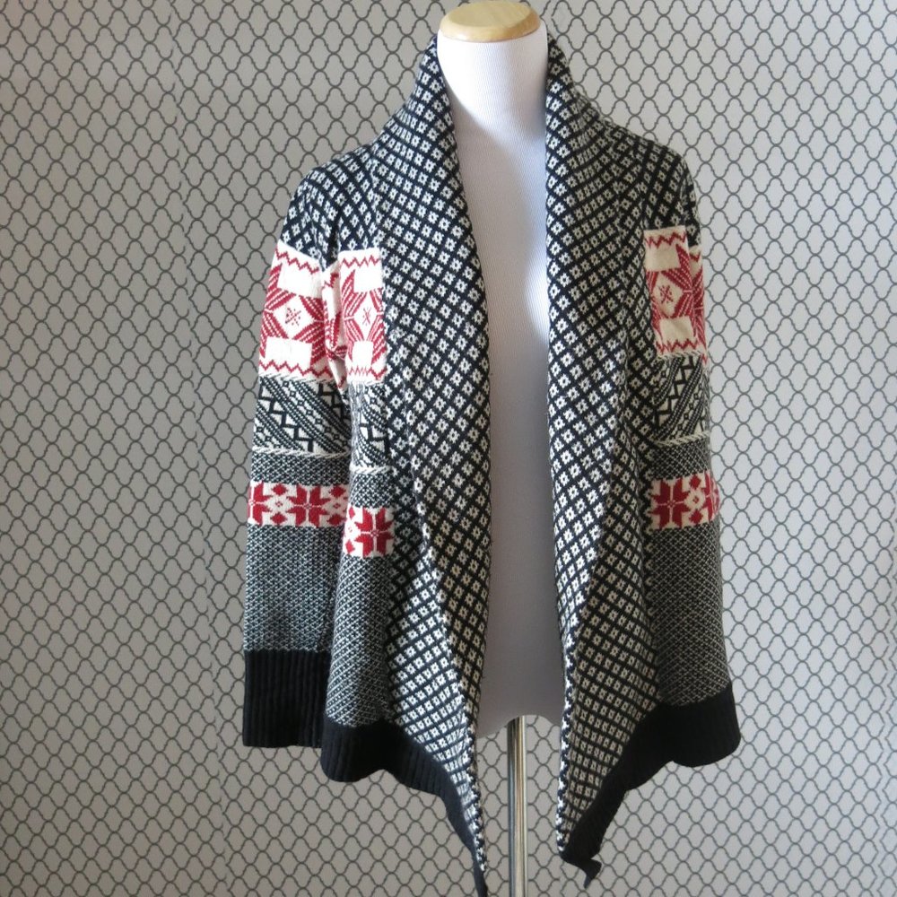 Telluride Clothing Co. Lambswool Blend Open Front Sweater Cardigan -Size Small